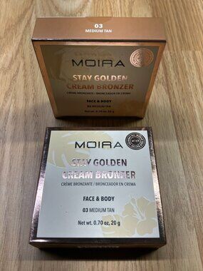 MOIRA Stay Golden Cream Bronzer 03 Medium Tan Face & Body Makeup Vegan New